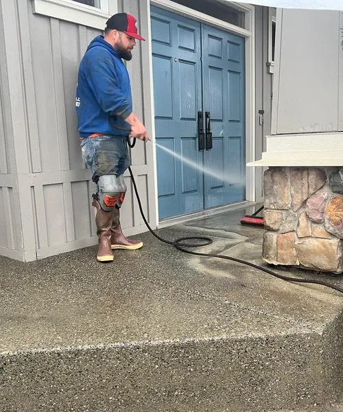 Exposed Aggregate Entry Porch And Steps Replacement in Everett 